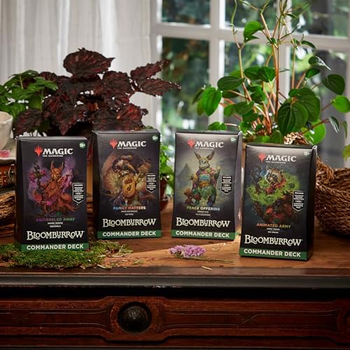 Magic: The Gathering Bloomburrow Commander Deck Bundle �?Includes All 4 Decks (Animated Army  Family Matters  Peace Offering  and Squirreled Away)