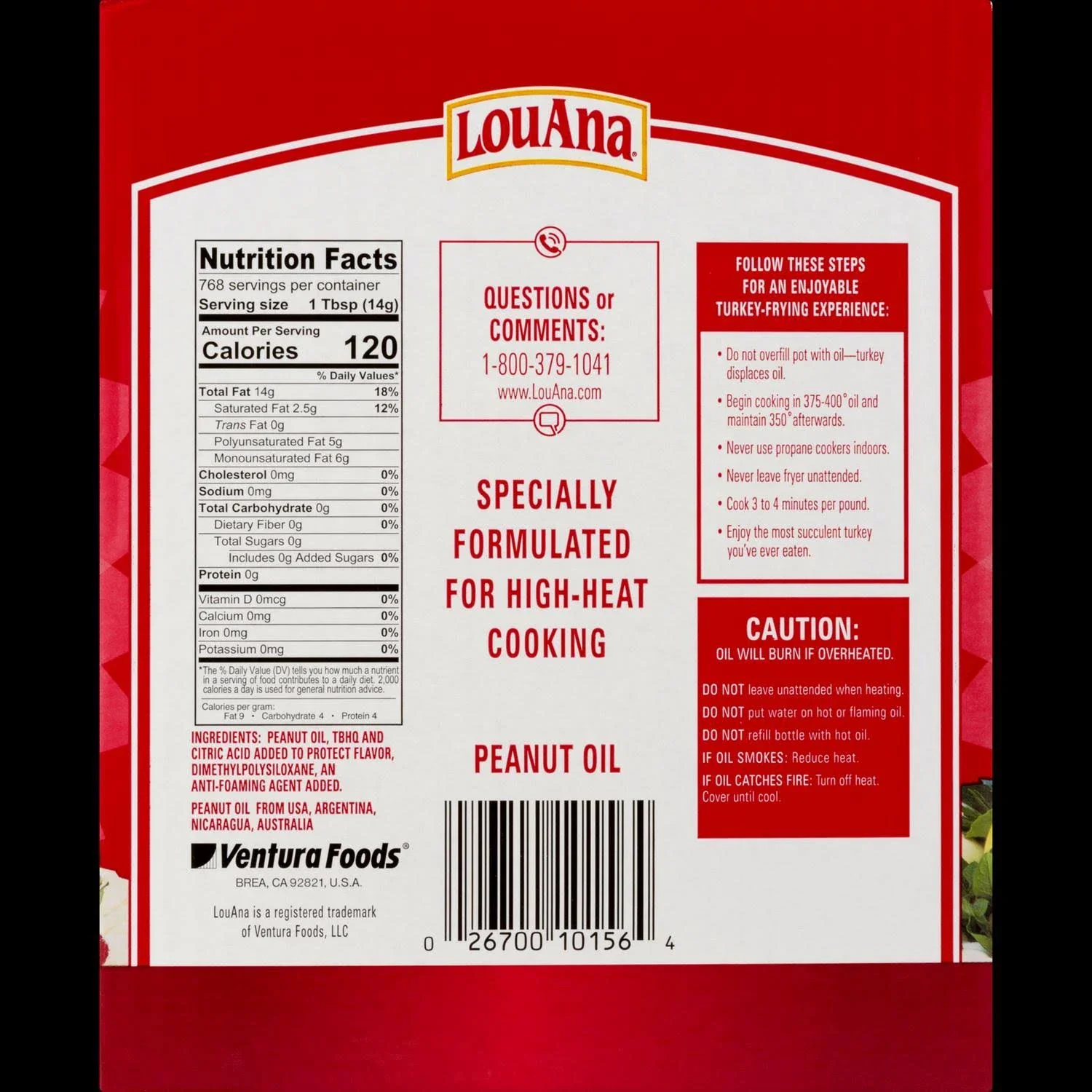 Louana Peanut Oil - 3 gal, 384 fl oz