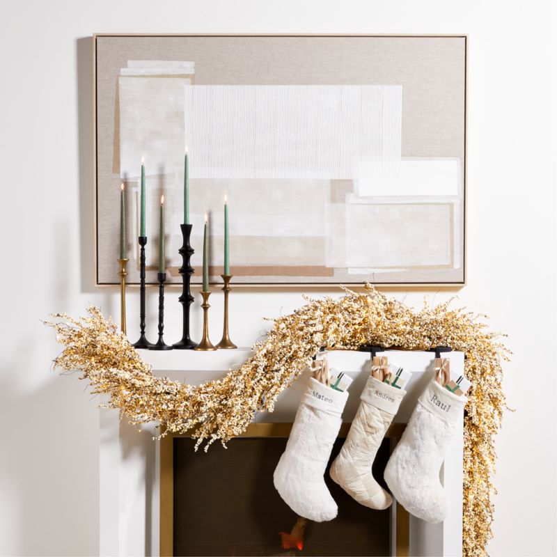 Warm White Faux Fur Christmas Stocking