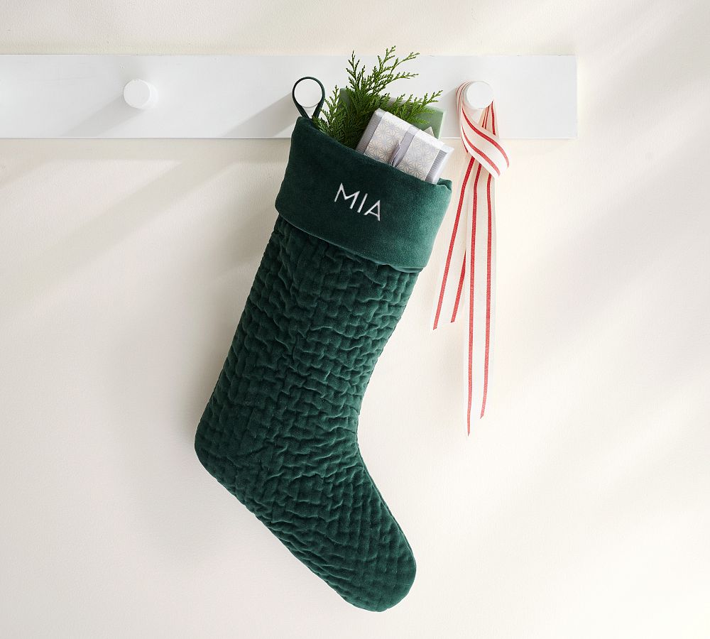 Channel Quilted Velvet Stockings