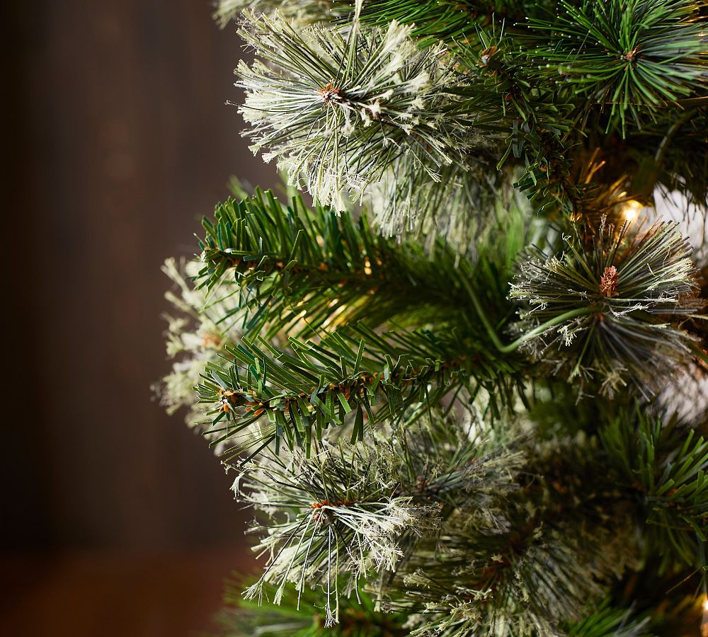 Pre-Lit Hard Mixed Cashmere Pencil Faux Pine Tree