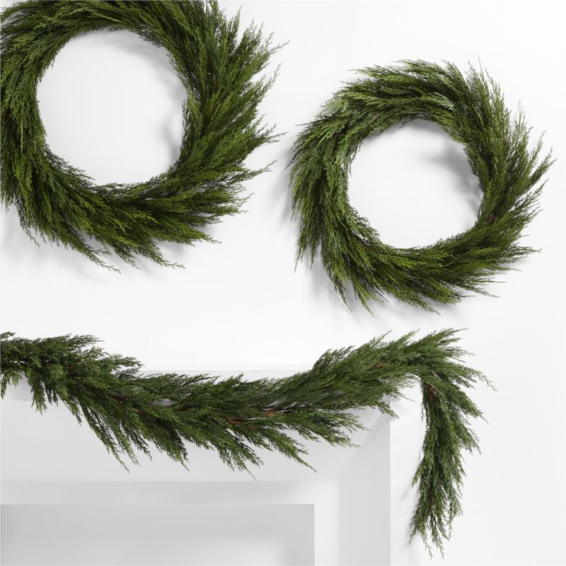 Faux Cypress Real Touch Christmas Garland 6'