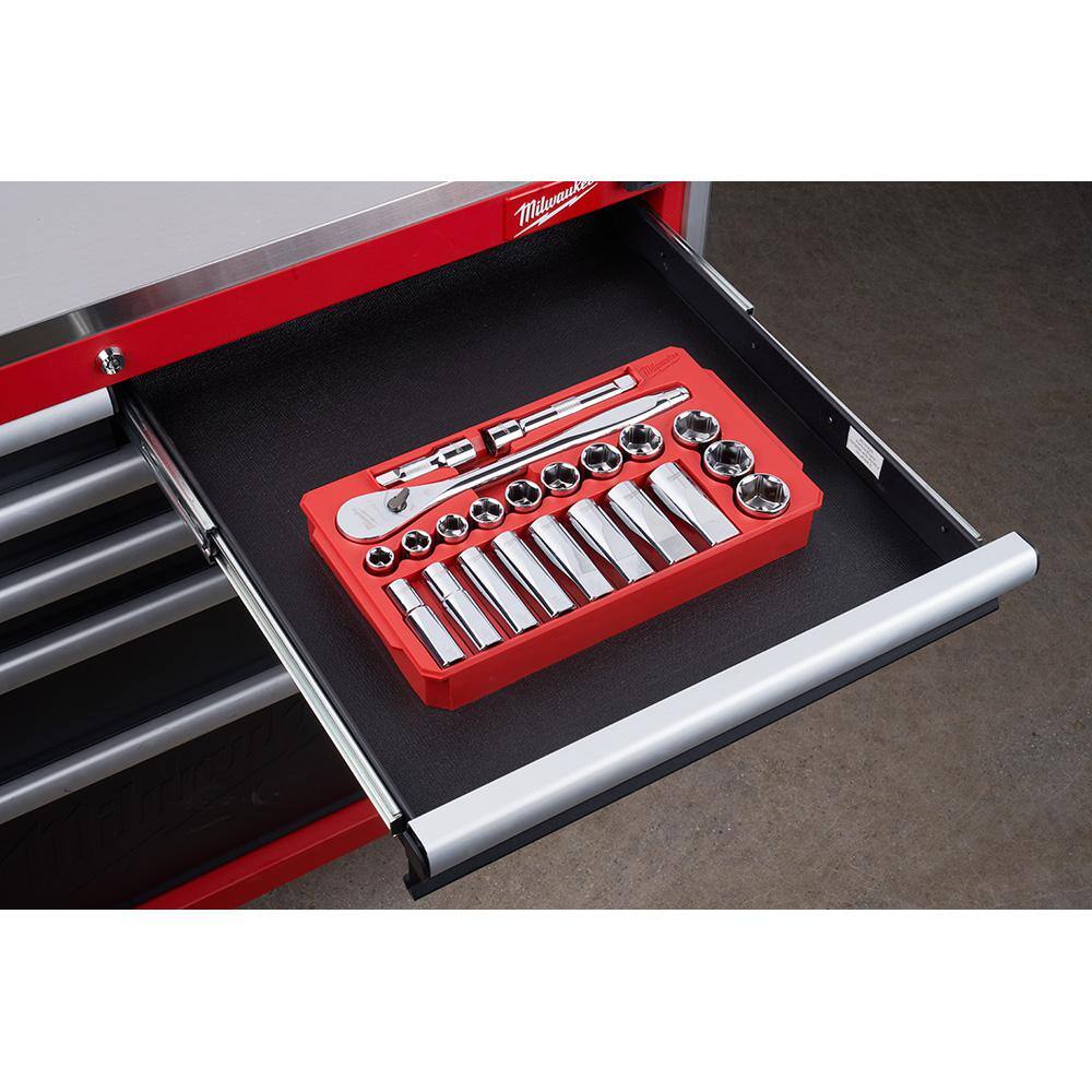 48-22-9410 1/2 in. Drive SAE Ratchet and Socket Mechanics Tool Set (22-Piece)