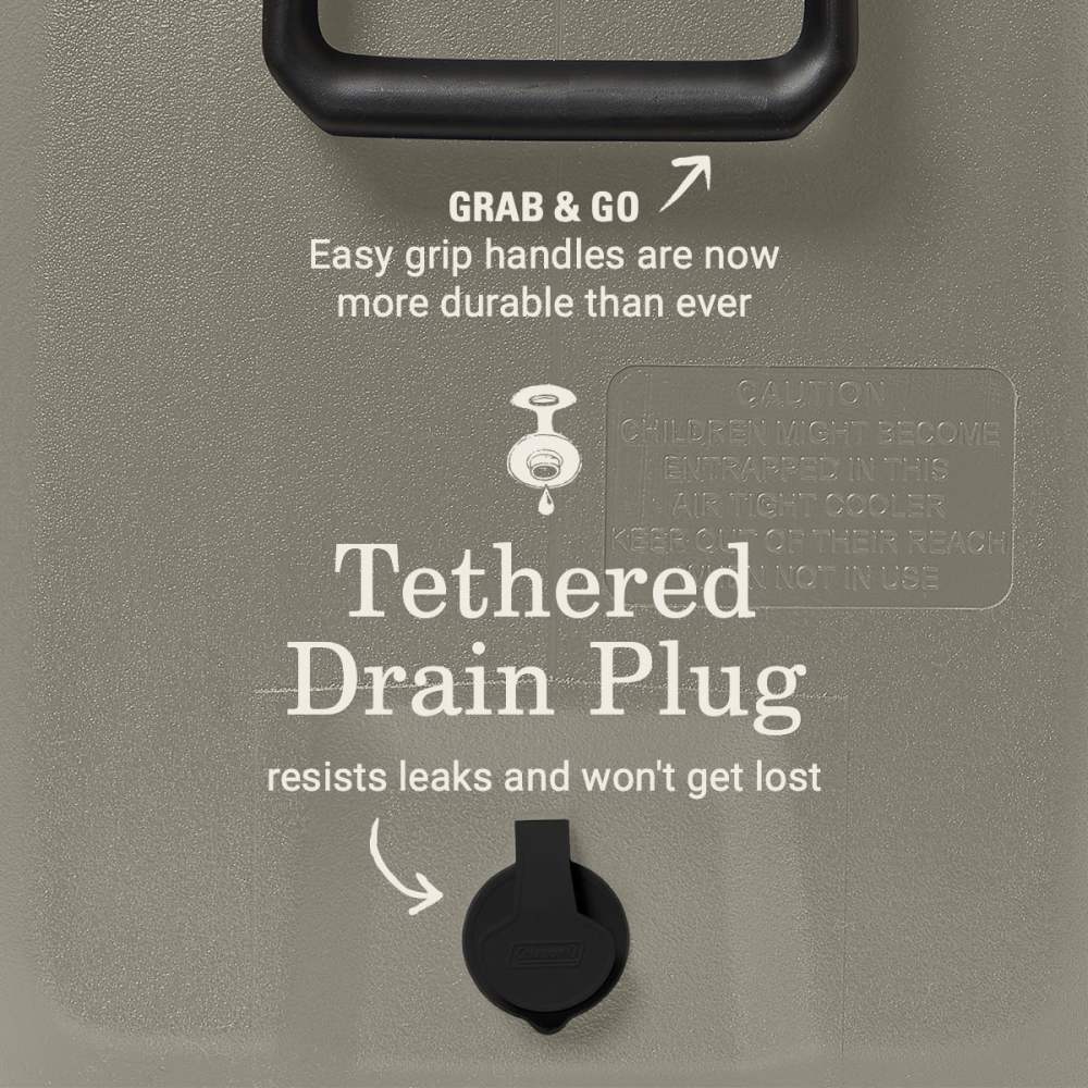 Coleman 316 Series 150QT Hard Chest Cooler, Silver Ash