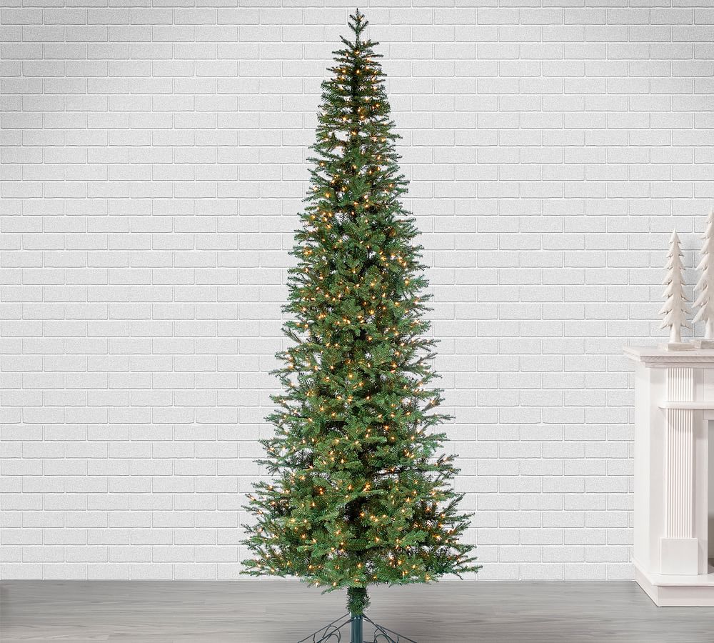 Lit Narrow Jackson Pine Faux Christmas Trees​