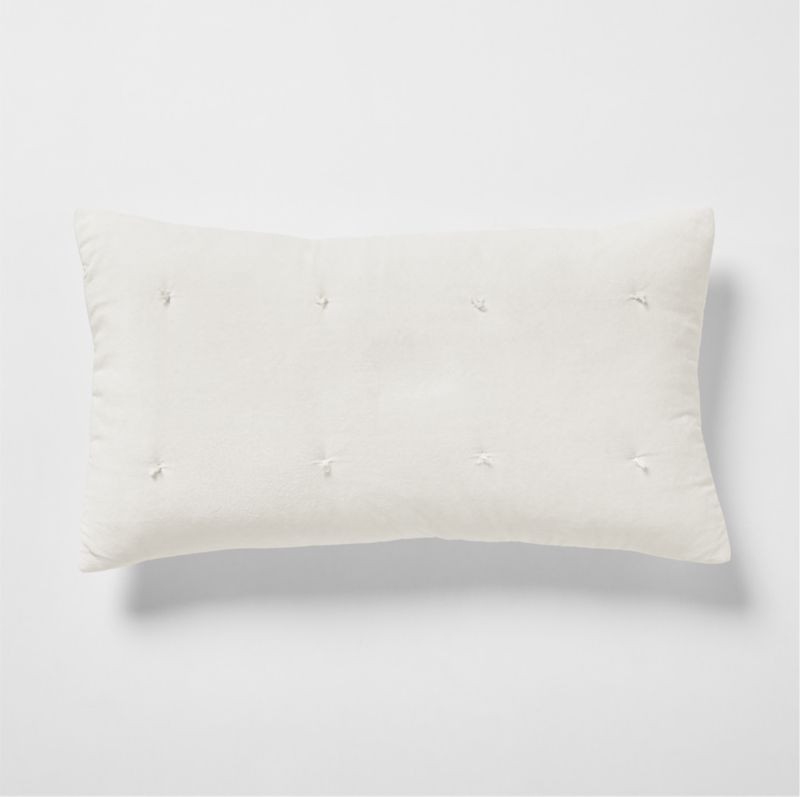 Organic Cotton Linen Velvet Arctic Ivory King Bed Pillow Sham