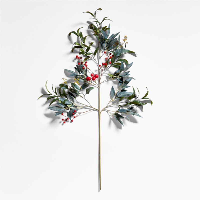 Faux Olive and Berry Stem 40