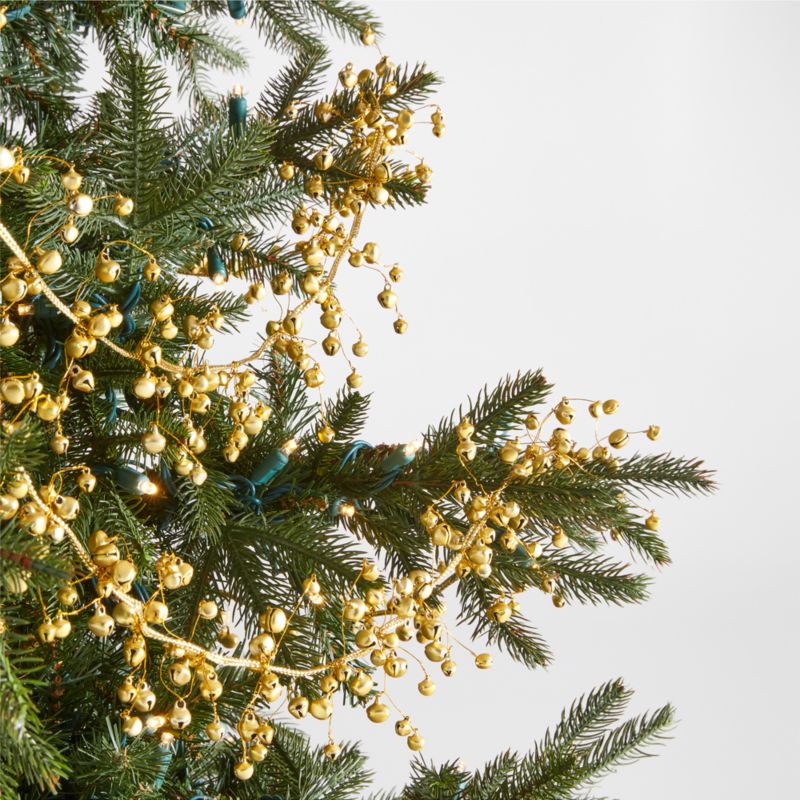 Jingle Bell Christmas Garland Gold 6'