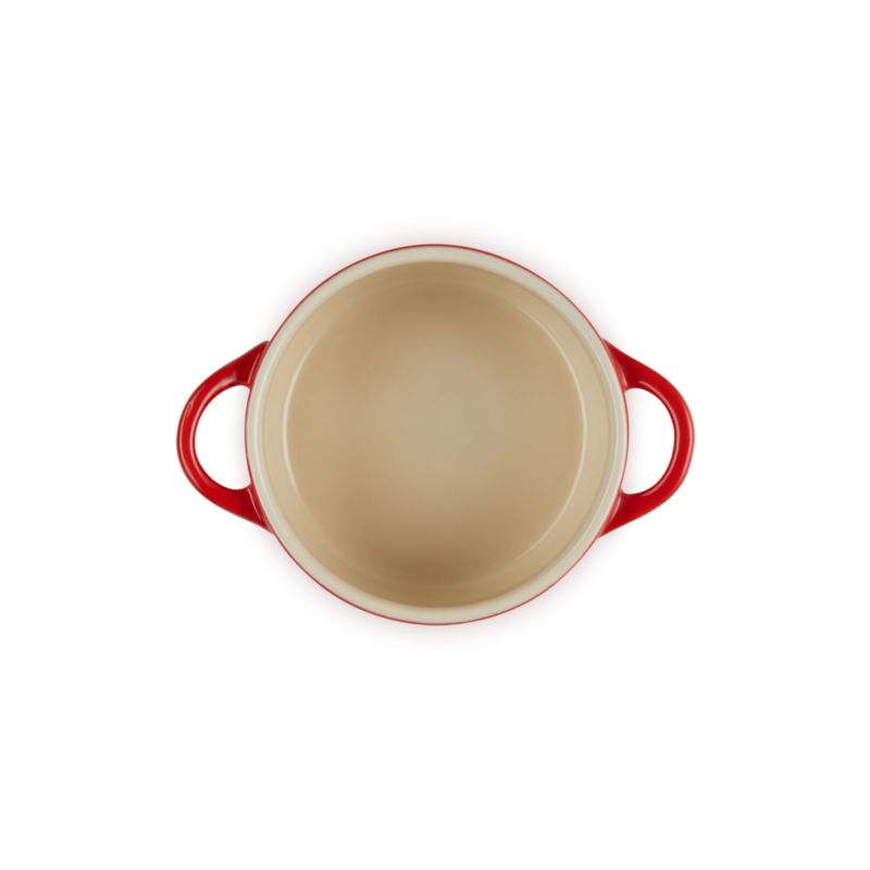 Le Creuset ® 8 oz. Cerise Holly Mini Round Cocotte with Gold Knob