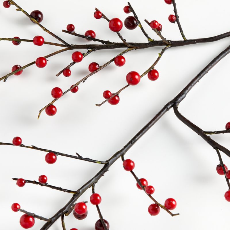 Faux Red Berry Stem 39