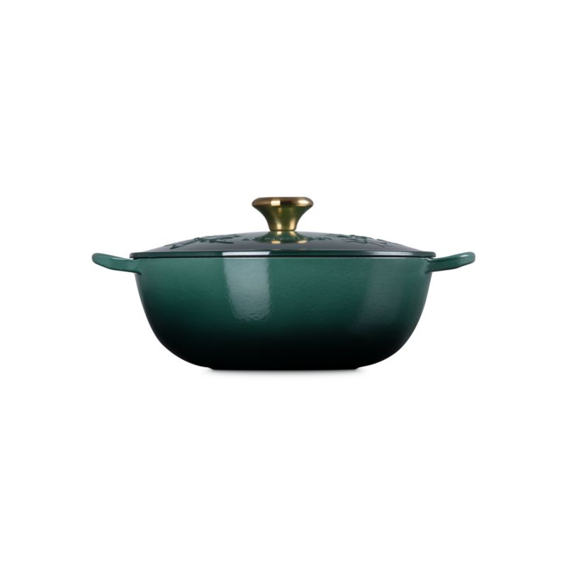Le Creuset ® Traditional Holly Artichaut 4.5-Qt.Round Dutch Oven with Gold Knob
