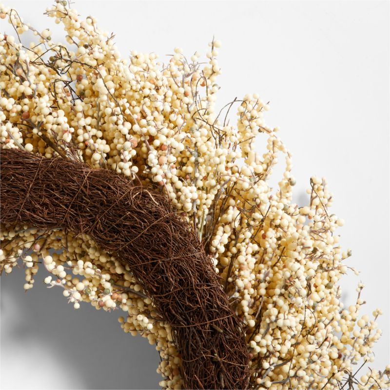 Faux White Mini Berry Wreath 32