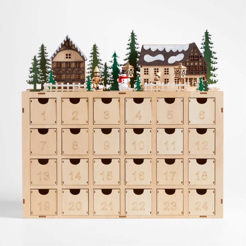Wooden Village Holiday Advent Calendar