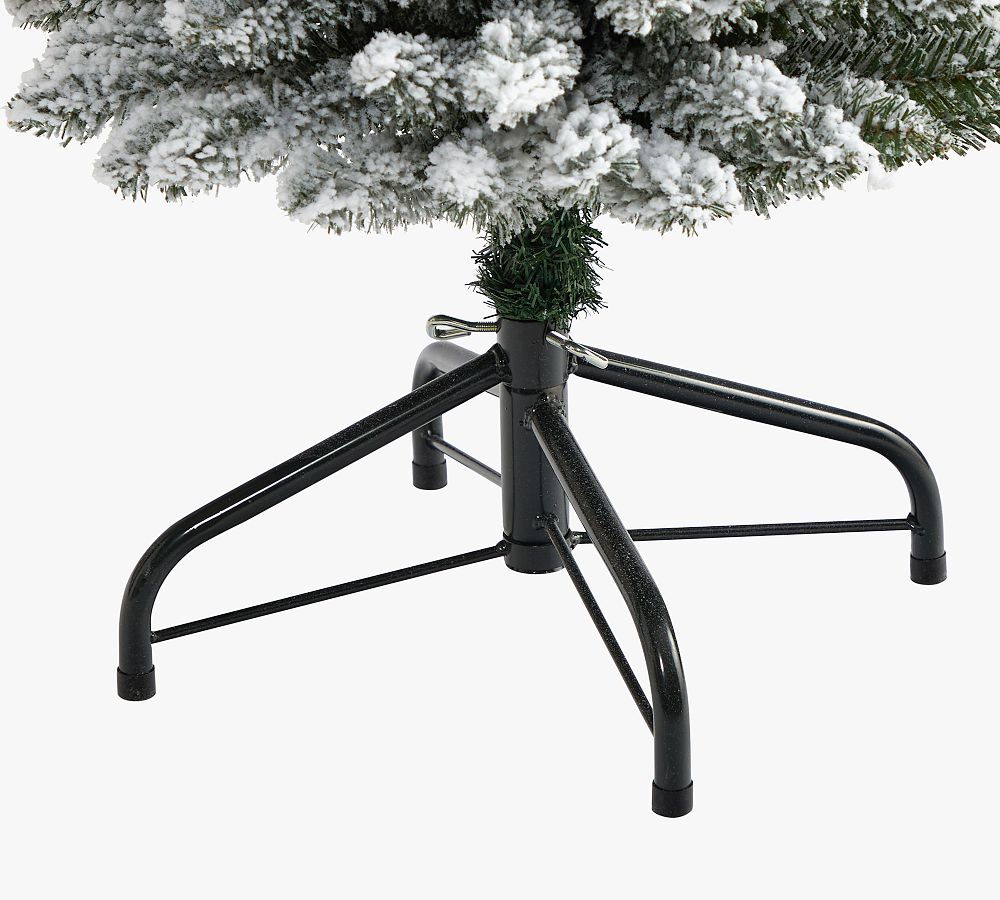 Lit Flocked Pencil Artificial Christmas Tree