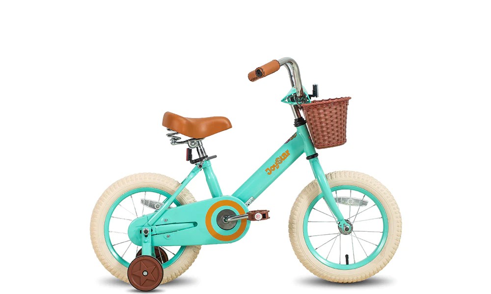 Vintage Kids Bike for 2-9 Years Old Girls & Boys, Children s Bike Cicyle with Basket & Training Wheels
