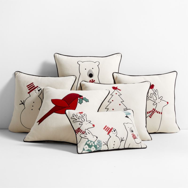 Arctic Friends Holiday Throw Pillows by Joan Anderson
