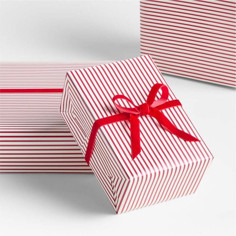 Red Stripe Holiday Gift Wrap