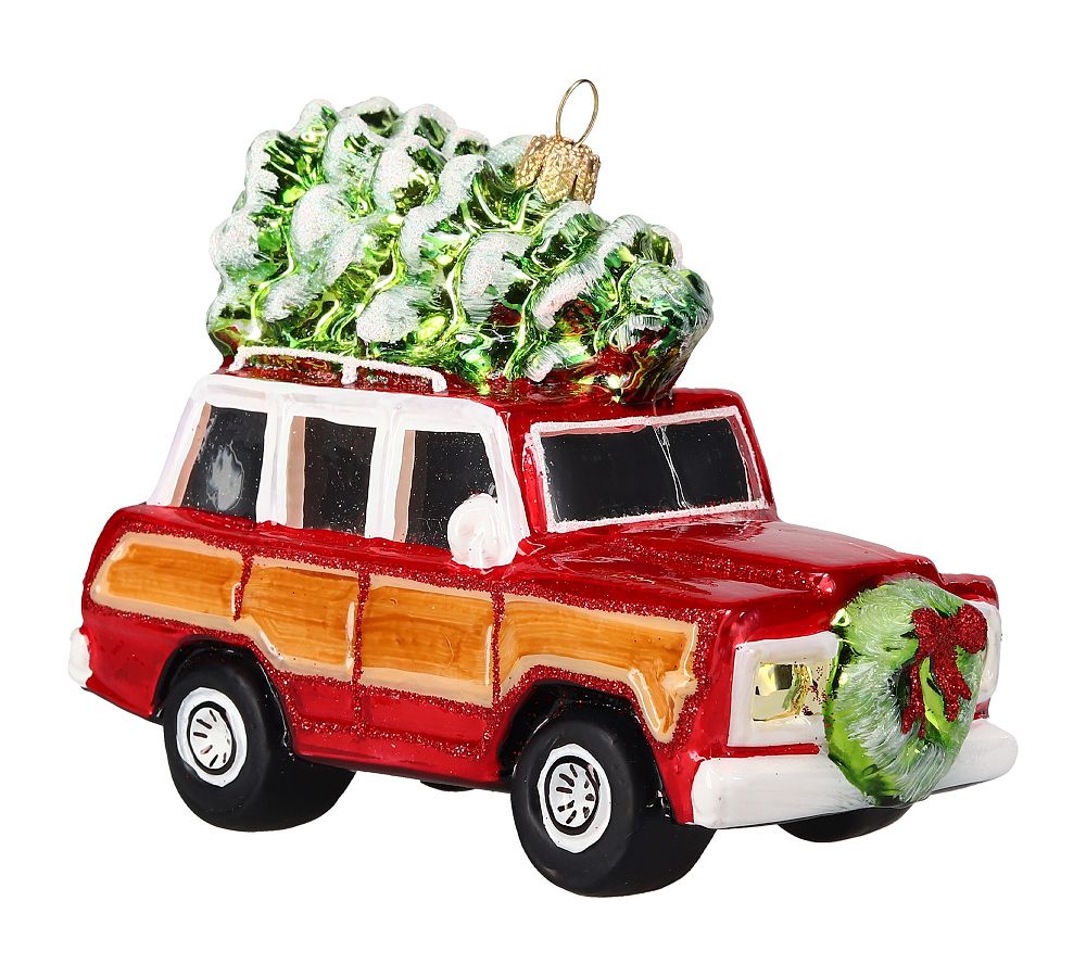 Handmade Heirloom Holiday Jeep Ornament