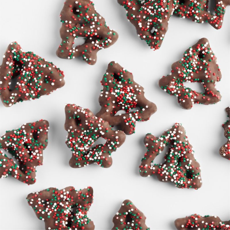 Dark Chocolate Tree Pretzels with Gift Box