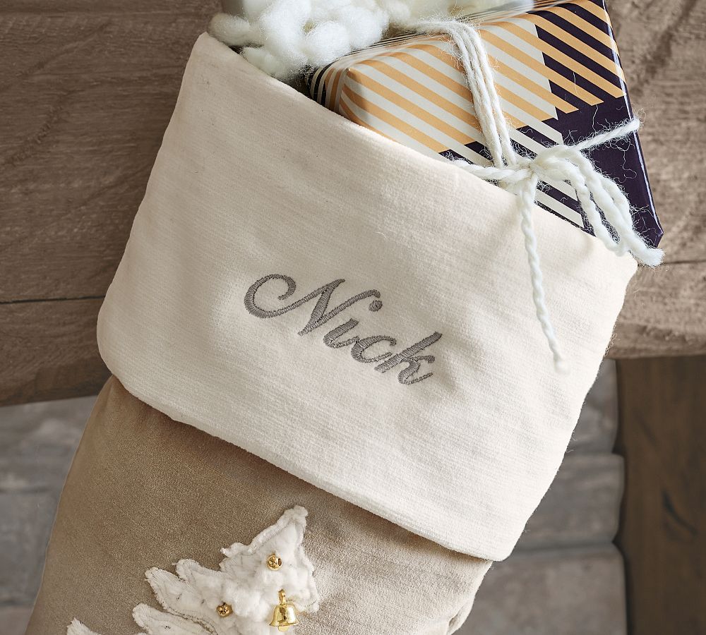 Embellished Velvet Stockings