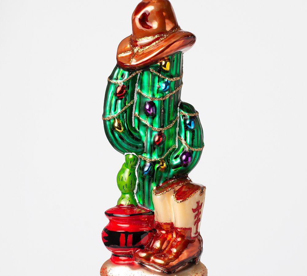 Country Christmas Cactus Ornament