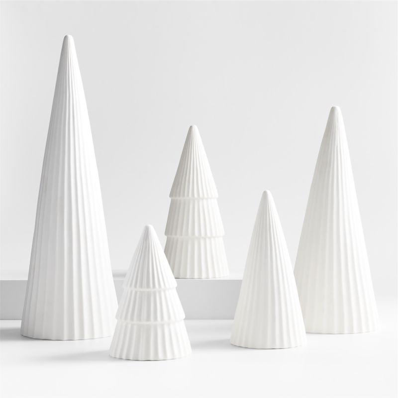 Porcelain Tree Holiday Mantel Decorative Set