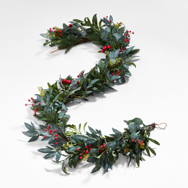 Faux Olive and Berry Garland 6'