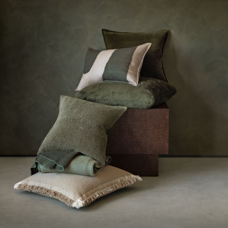 Burnt Green Faux Fur 23