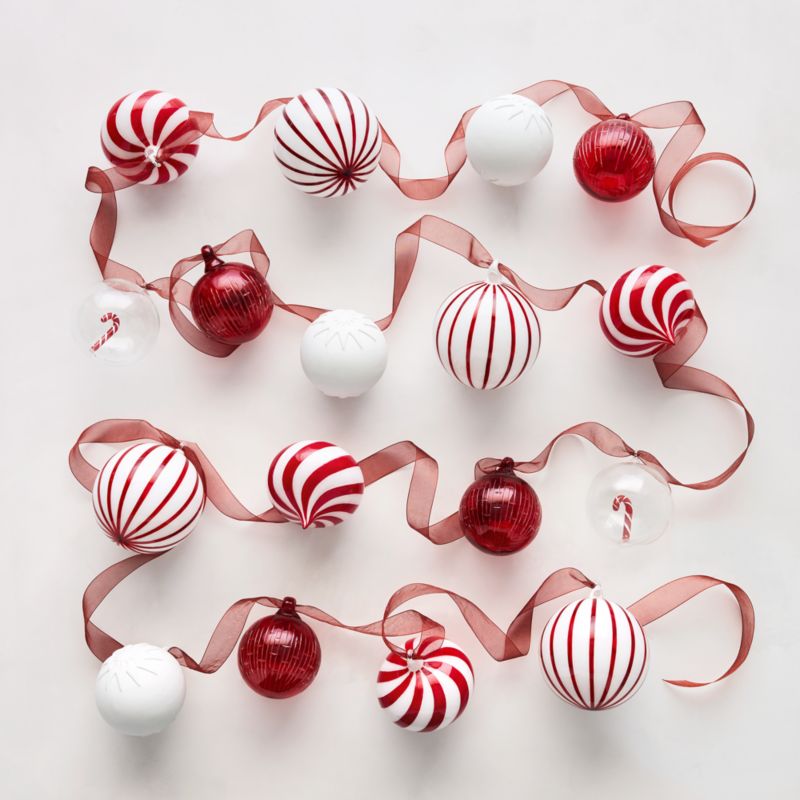 Glass Candy Cane Christmas Tree Ornament