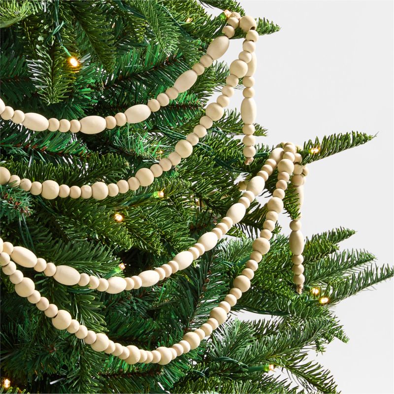 Wood Layered Bead Christmas Garland