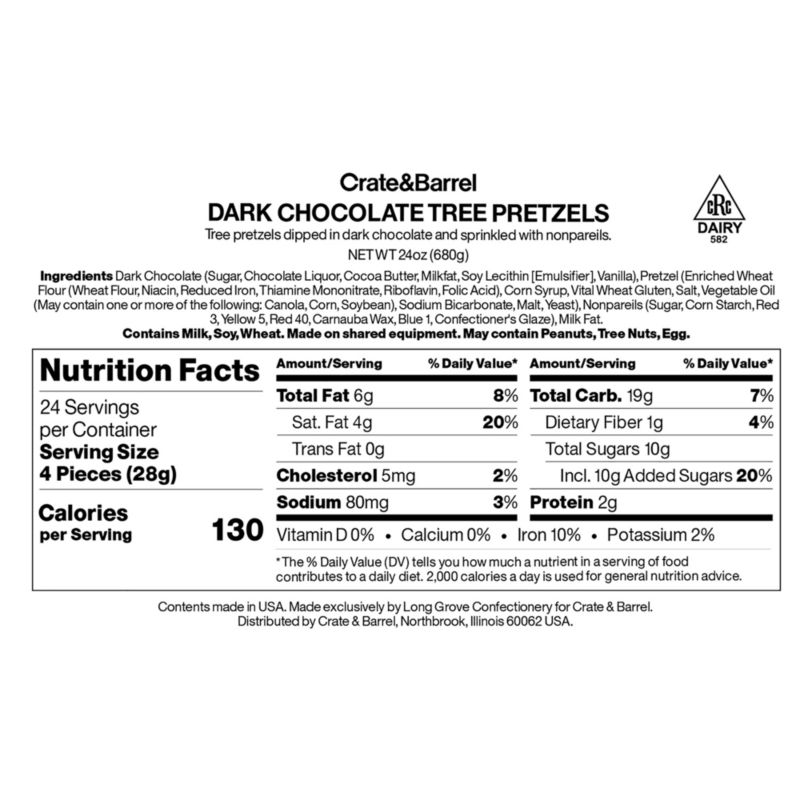 Dark Chocolate Tree Pretzels with Gift Box