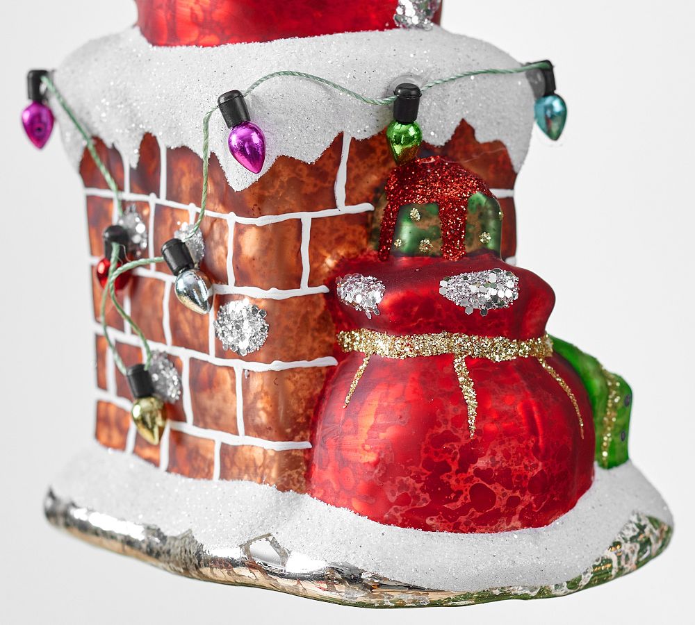 Mercury Santa in Chimney Ornament