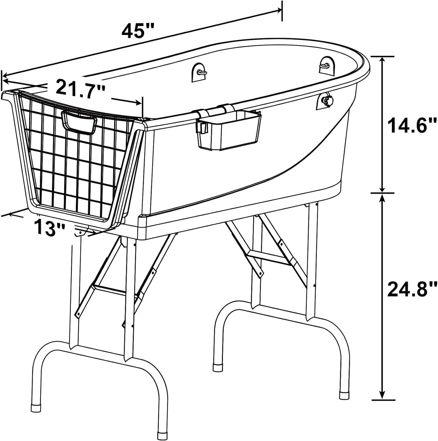 SHELANDY 45 Pet Grooming Bathtub Dog Wash Station