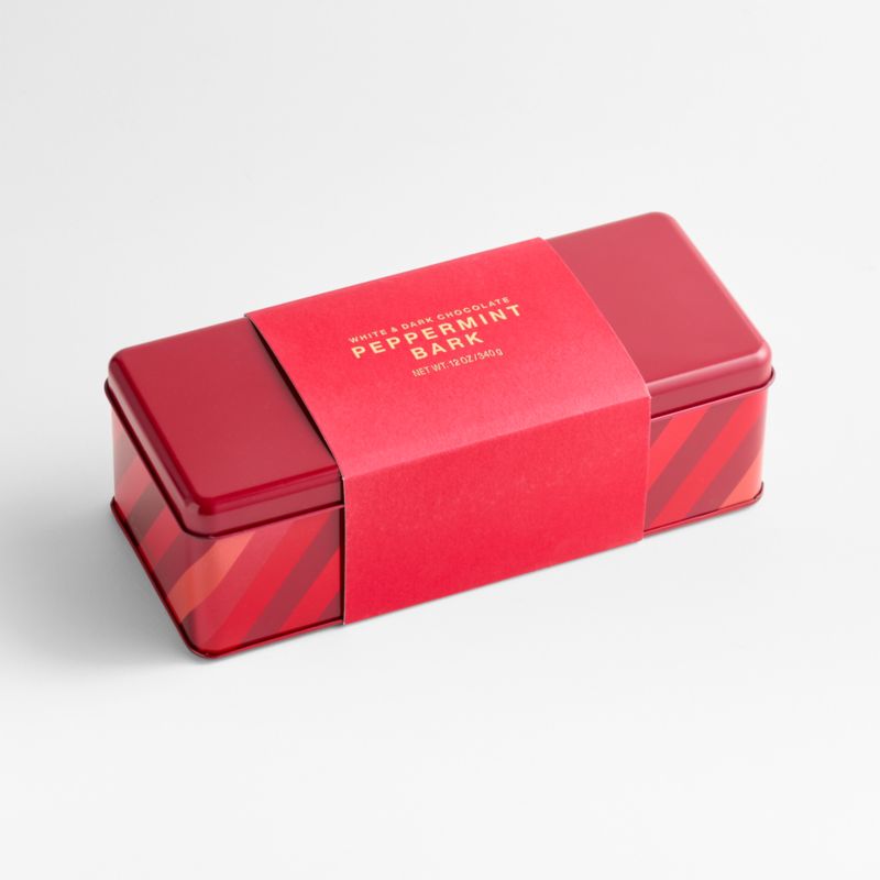 White & Dark Chocolate Peppermint Bark with Gift Box