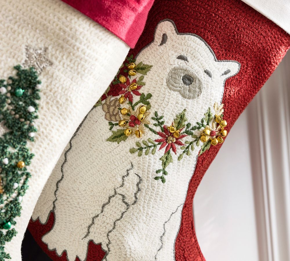 Holiday Icons Crewel Stockings