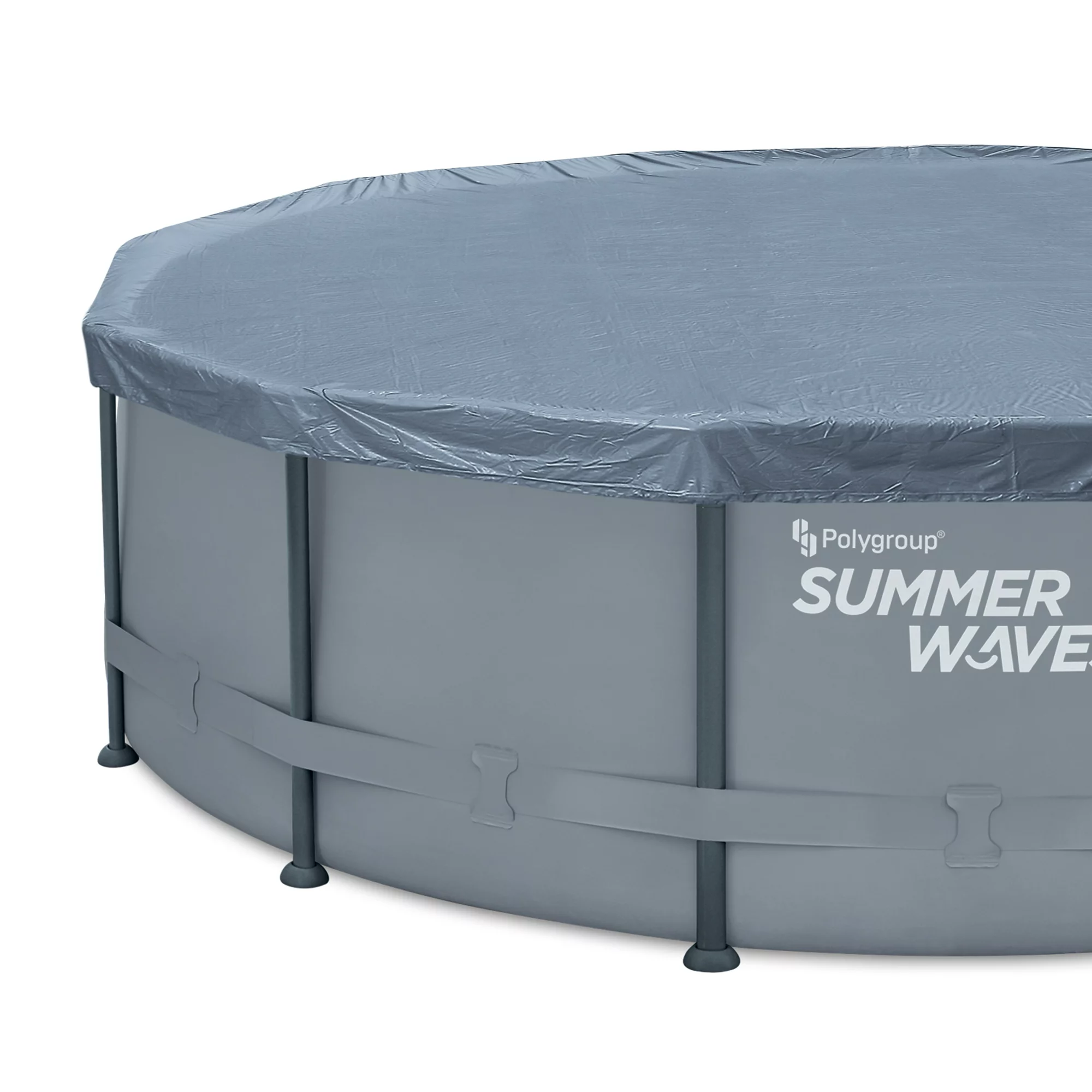 Summer Waves 18 ft Elite Frame Pool, Round, Cool Gray, Unisex