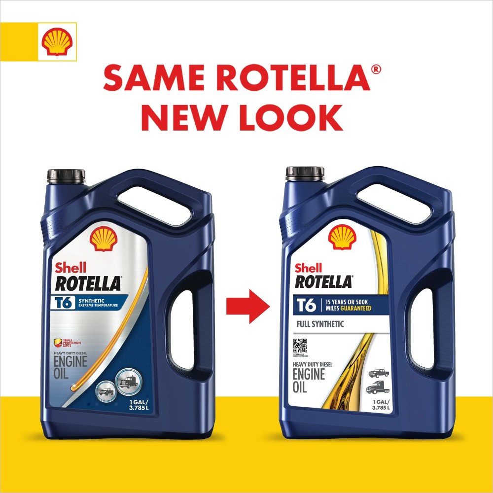 Shell Rotella T6 Full Synthetic 15W-40 Diesel Engine Oil, 5 Gallon
