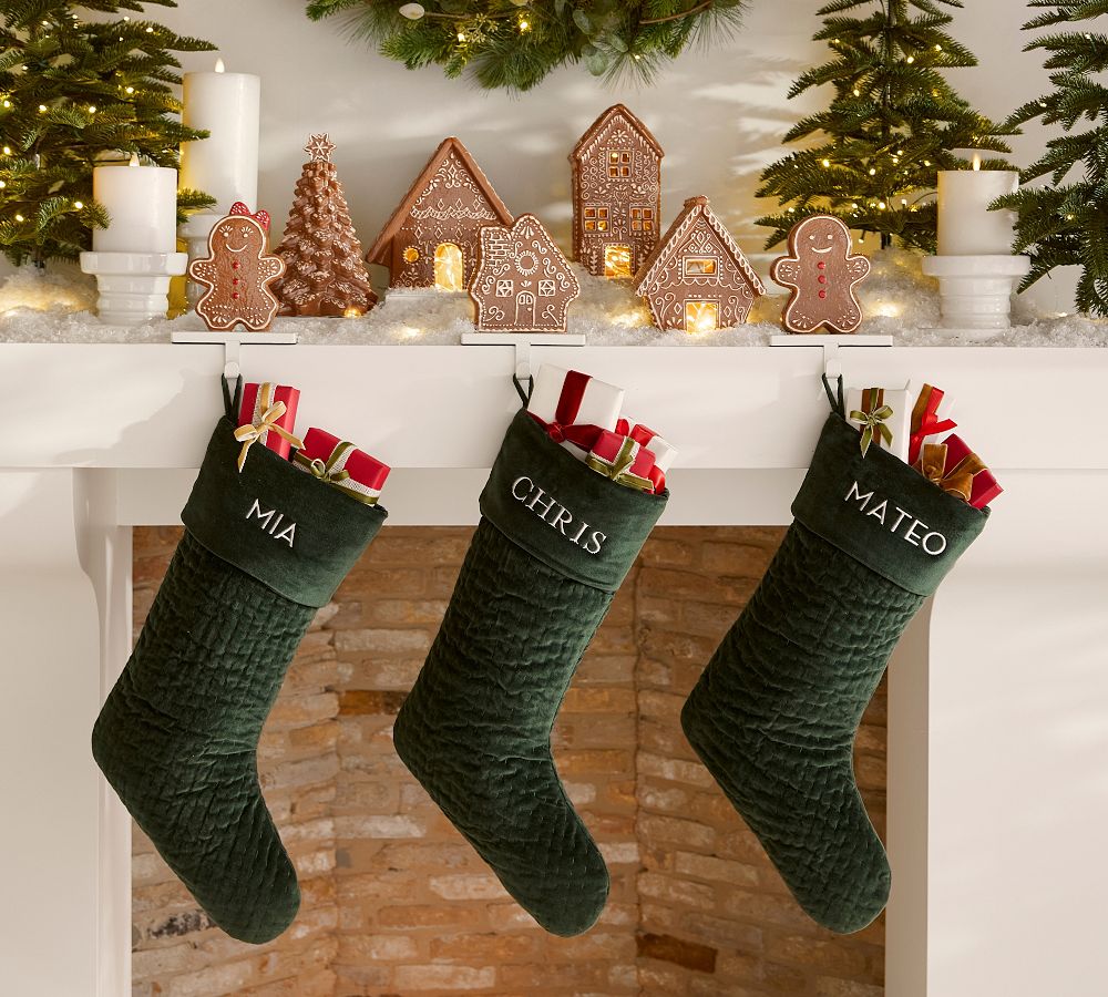 Channel Quilted Velvet Stockings