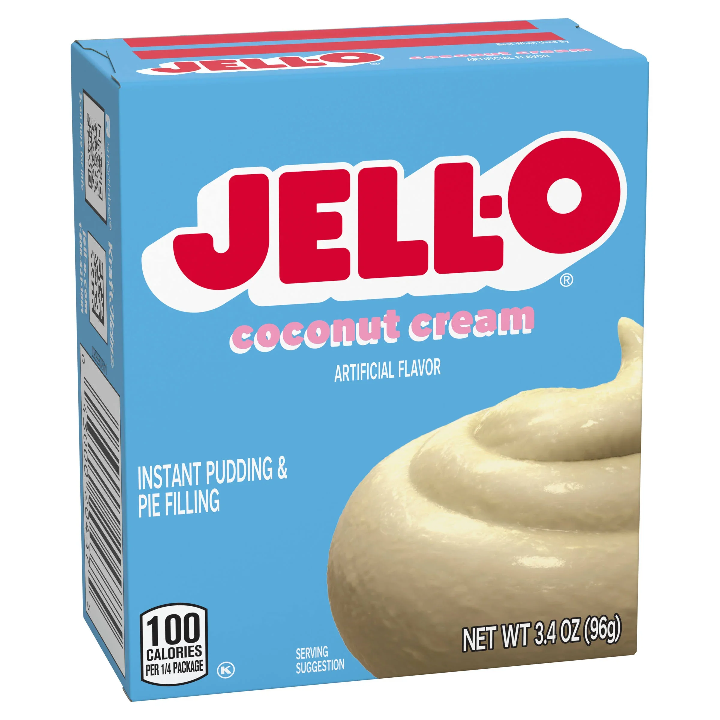 Jell O Pudding & Filling, Instant, Coconut Cream - 3.4 oz