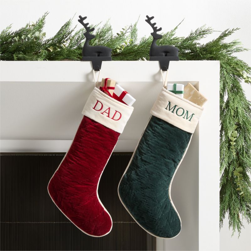 Red Quilted Velvet Christmas Stocking