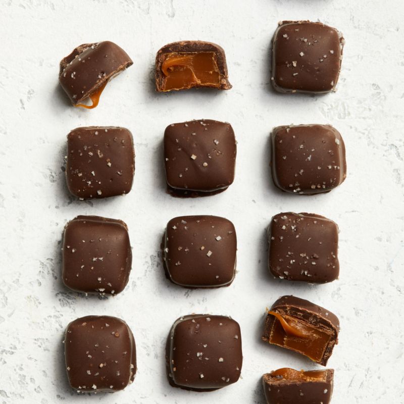 Dark Chocolate Sea Salt Caramels with Gift Box