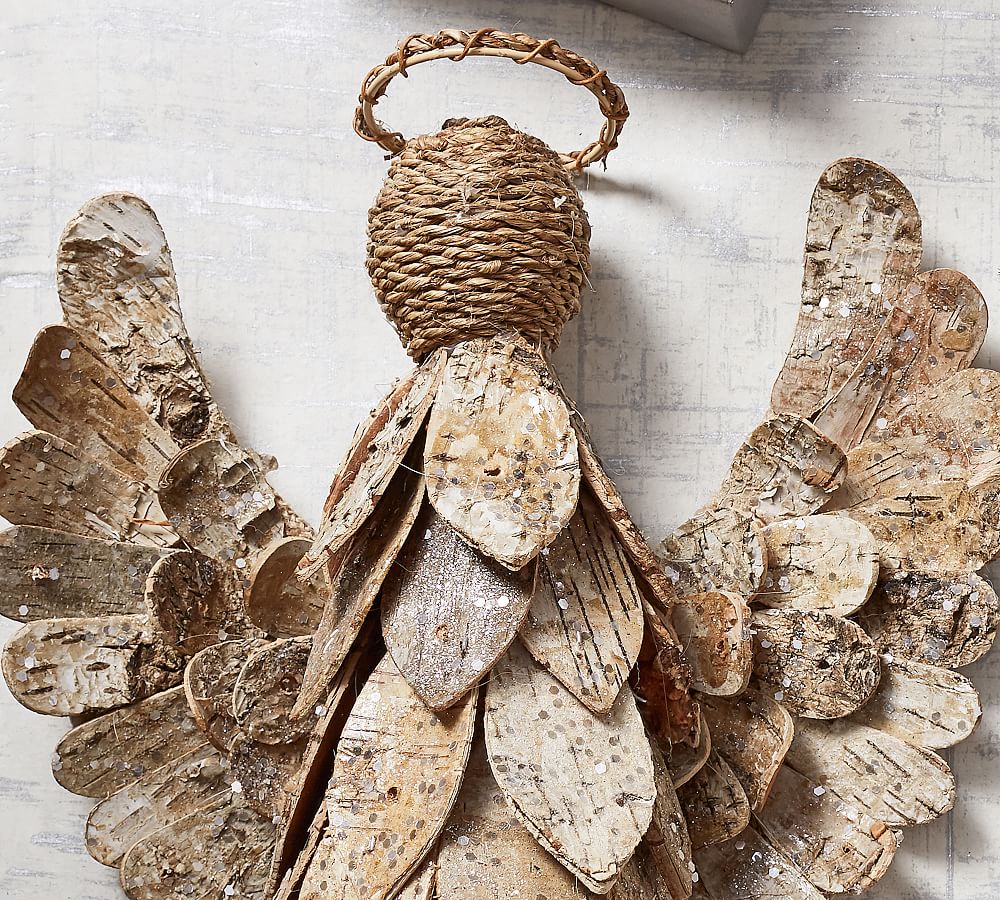 Lit Birch Angel Tree Topper