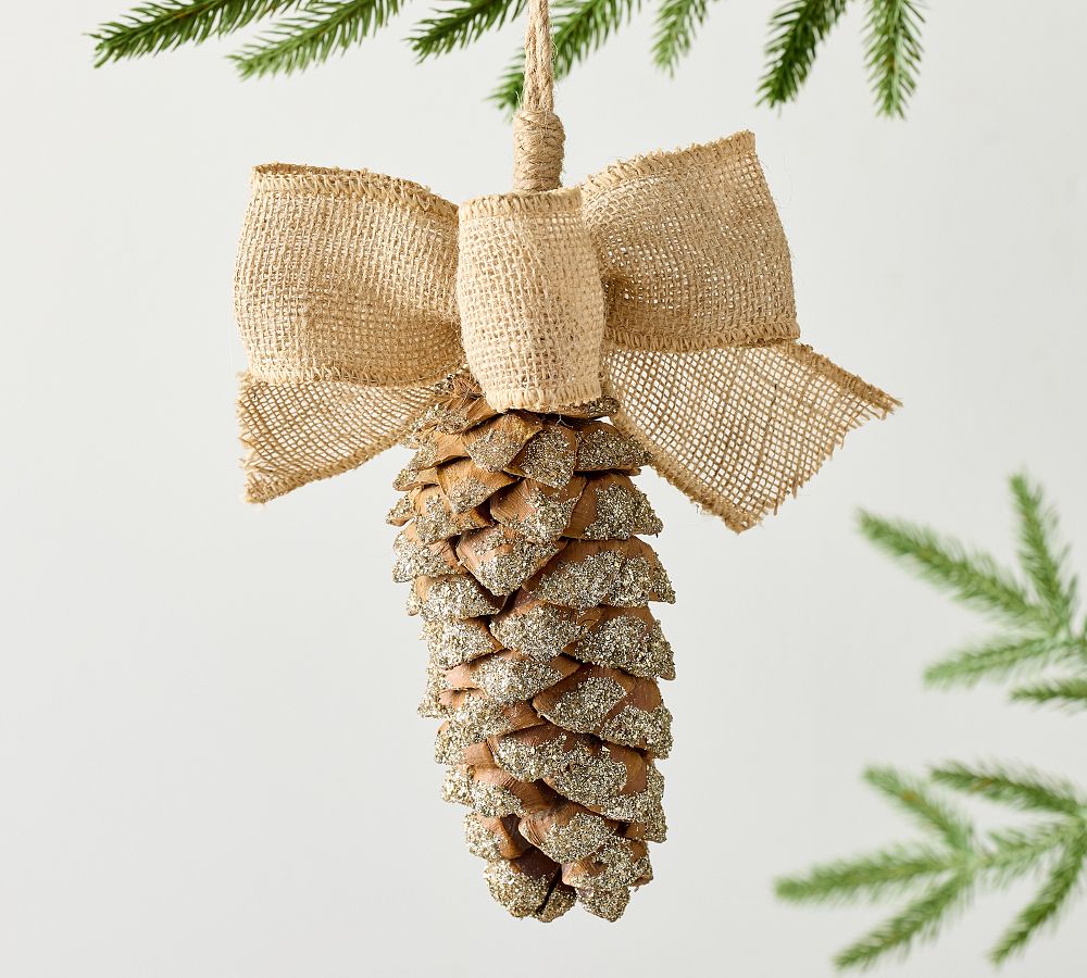 Golden Pinecone Ornament