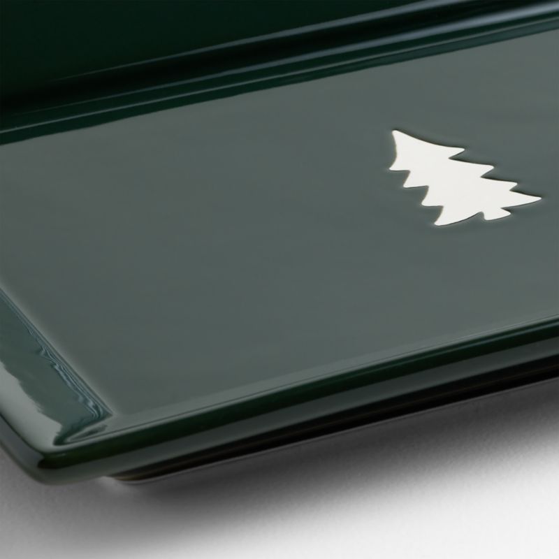 Cambridge Holiday Trees Green Platters, Set of 2