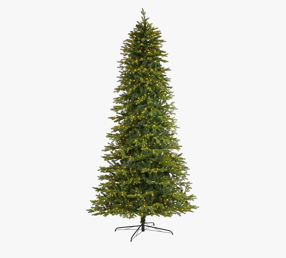 Lit Belgium Fir Artificial Christmas Tree