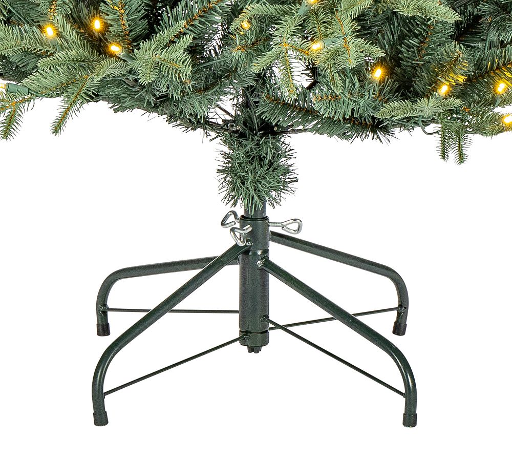 Lit Natural Cut Blue Spruce Faux Christmas Tree