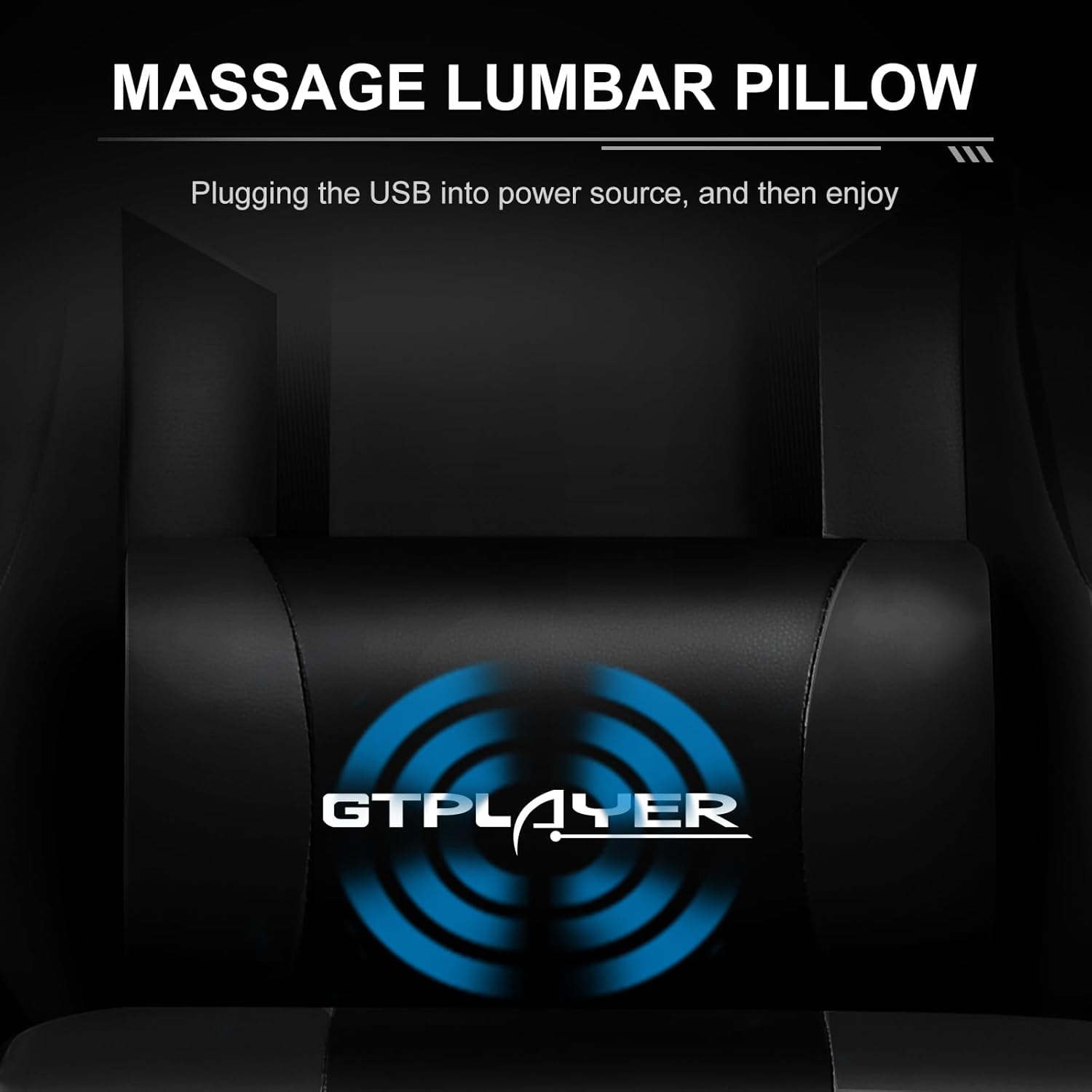 GTPLAYER Gaming Chair, Computer Chair with Footrest and Lumbar Support, Height Adjustable Game Chair with 360 -Swivel Seat and Headrest and for Office or Gaming (White)