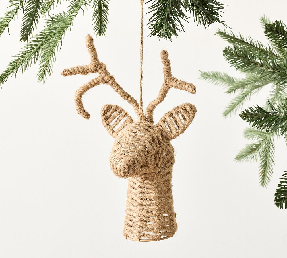 Twine Deer Head Ornament