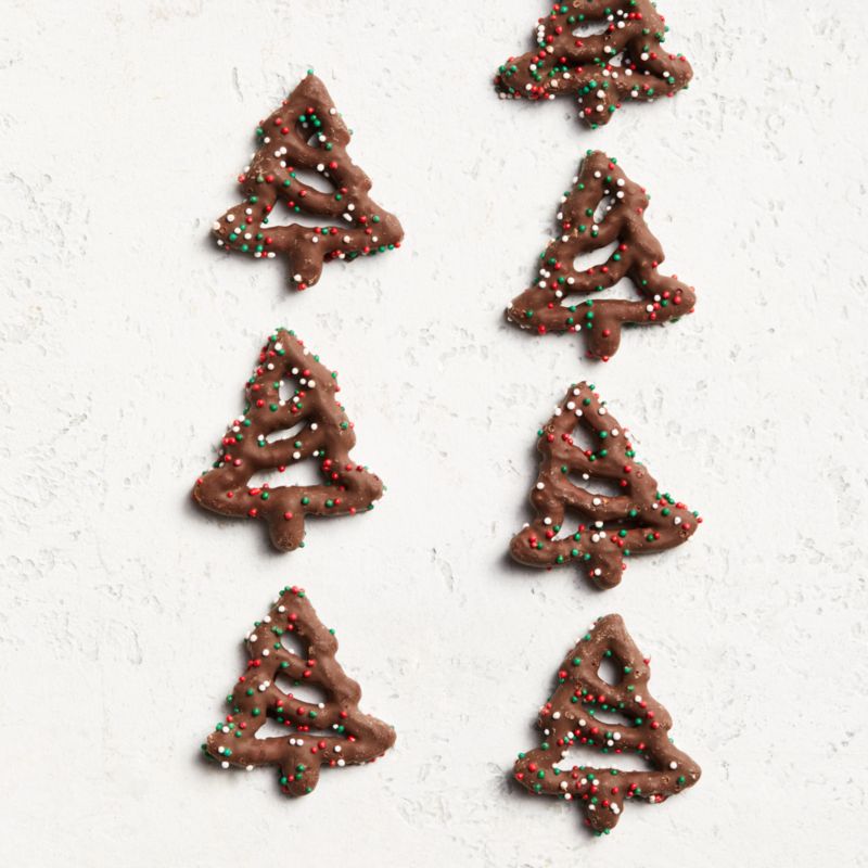 Dark Chocolate Tree Pretzels with Gift Box