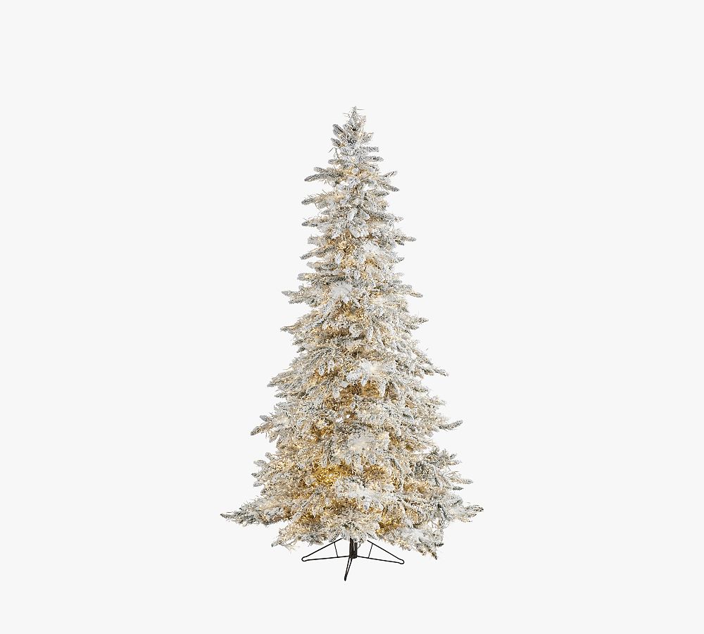 Lit Flocked Grand Northern Rocky Fir Artificial Christmas Tree